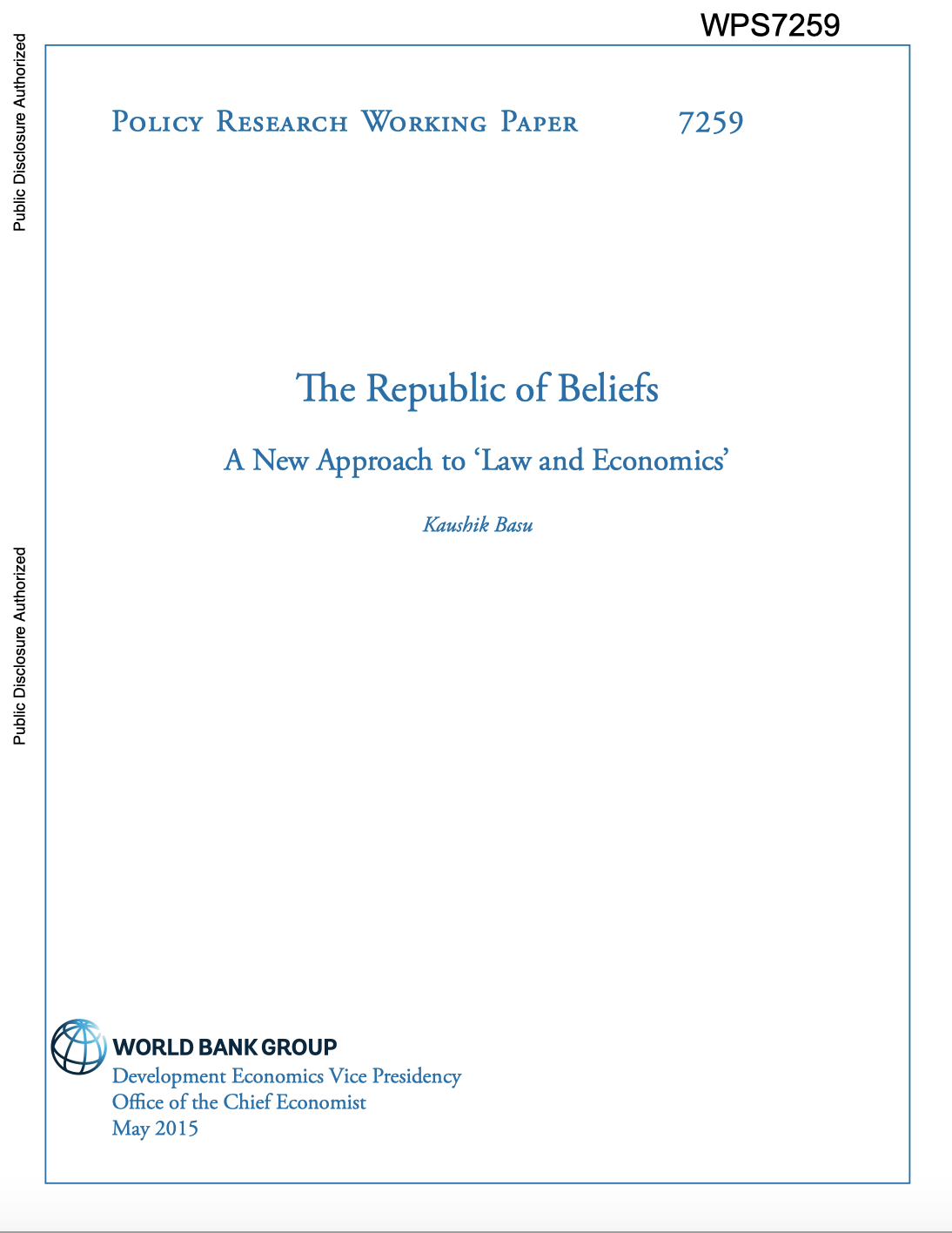 The Republic Of Beliefs: A New Approach To ‘law And Economics’